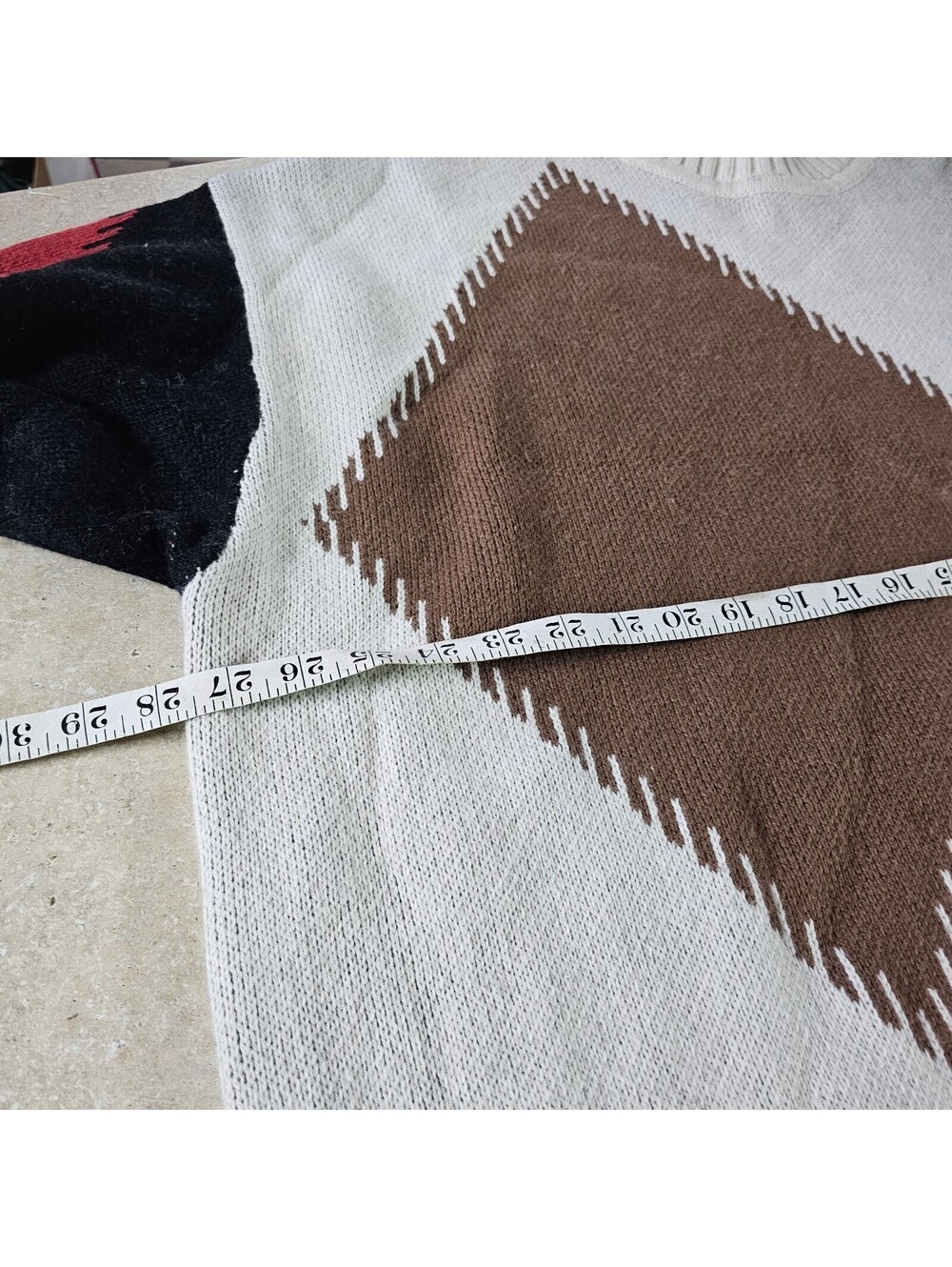 Free People Cozy Geometric Pattern Sweater Size M - Picture 5 of 7